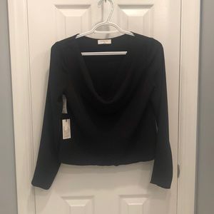 NEW WITH TAGS black Aritizia cowl neck top